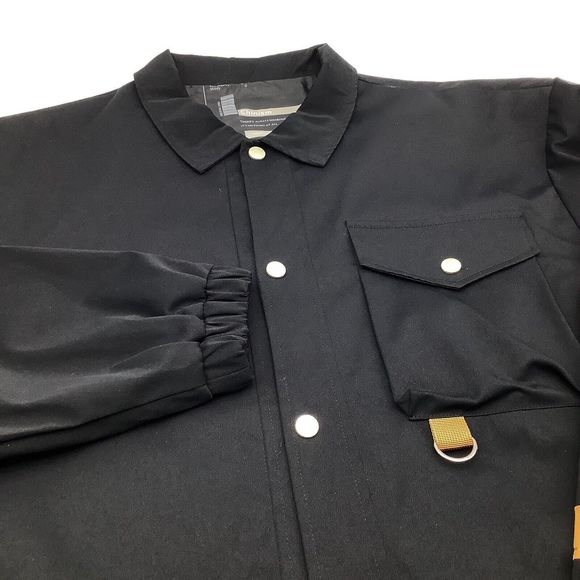 Chinism Mens Long Sleeve Snap Button Jacket Black Size 4XL - Picture 3 of 10